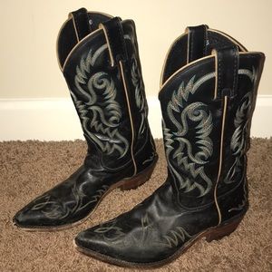 Nocona Black Women’s Cowboy Boots, Size 8 1/2